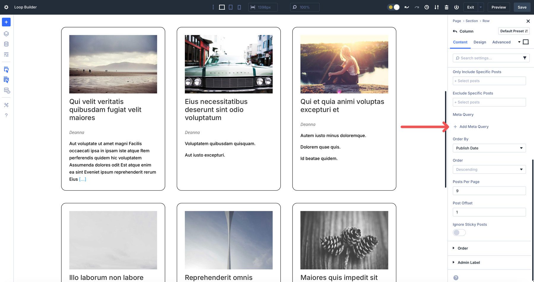 Divi 5 루프 빌더
