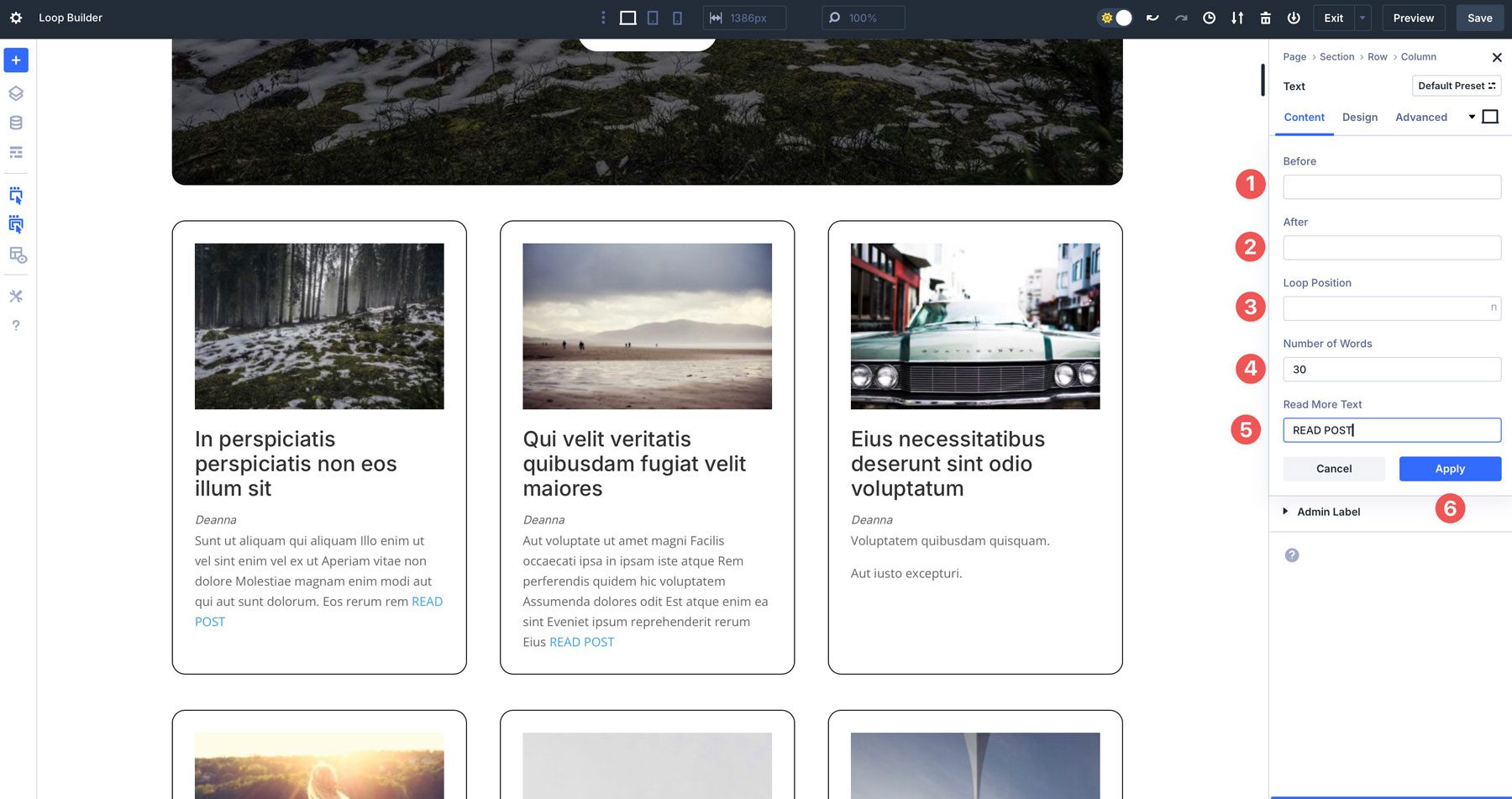Divi 5 루프 빌더