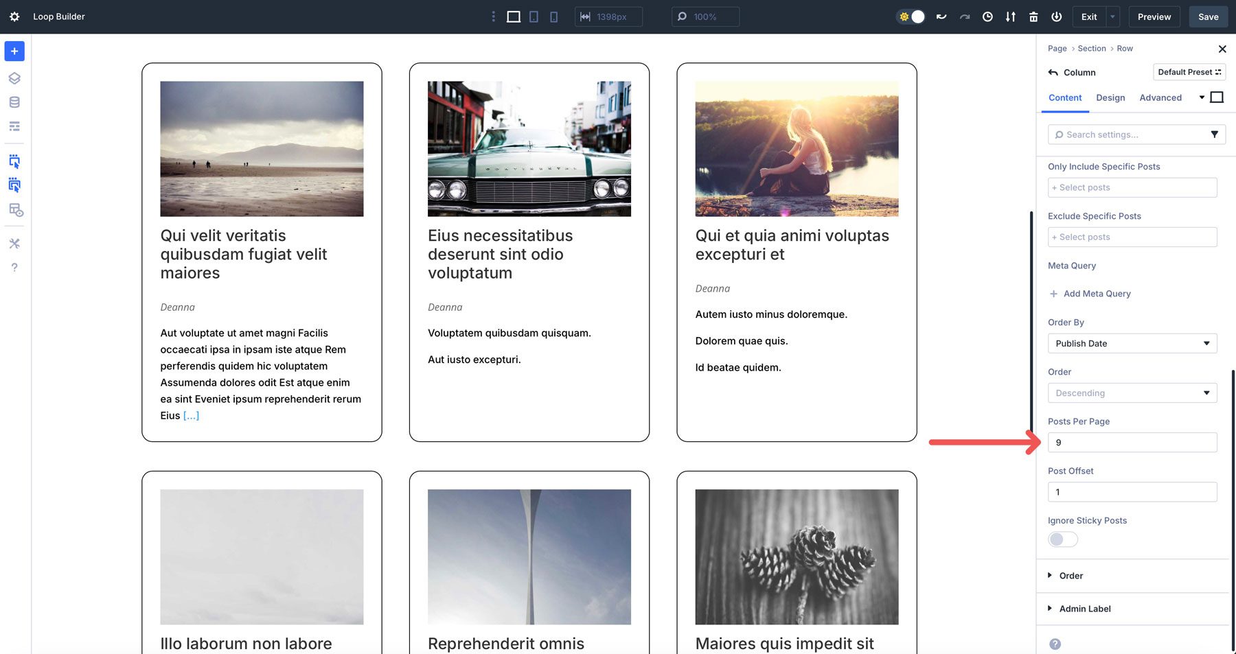 Divi 5 루프 빌더
