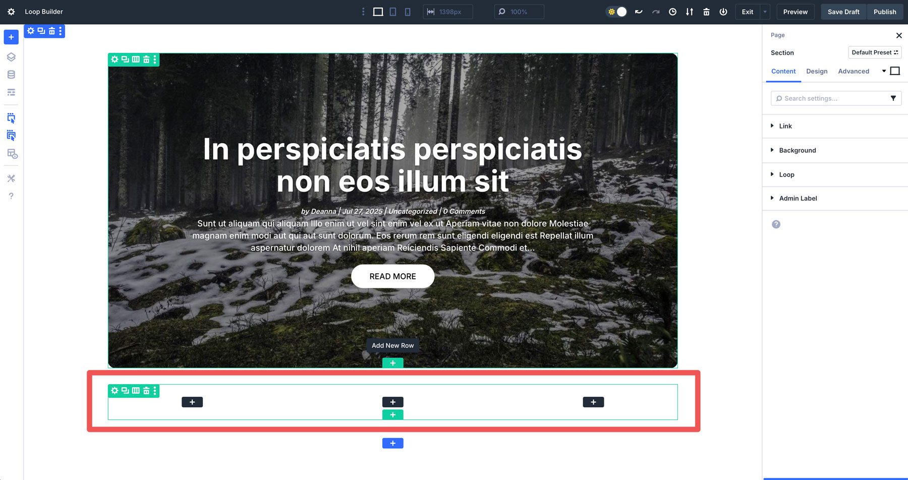 Divi 5 루프 빌더
