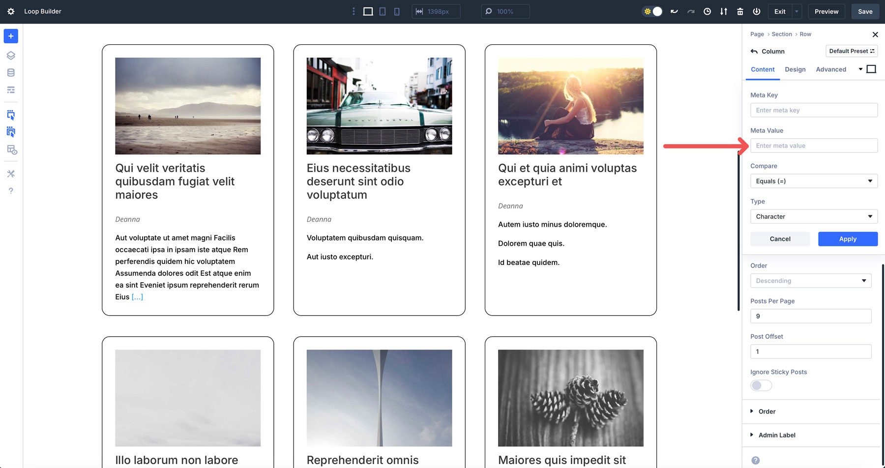 Divi 5 루프 빌더