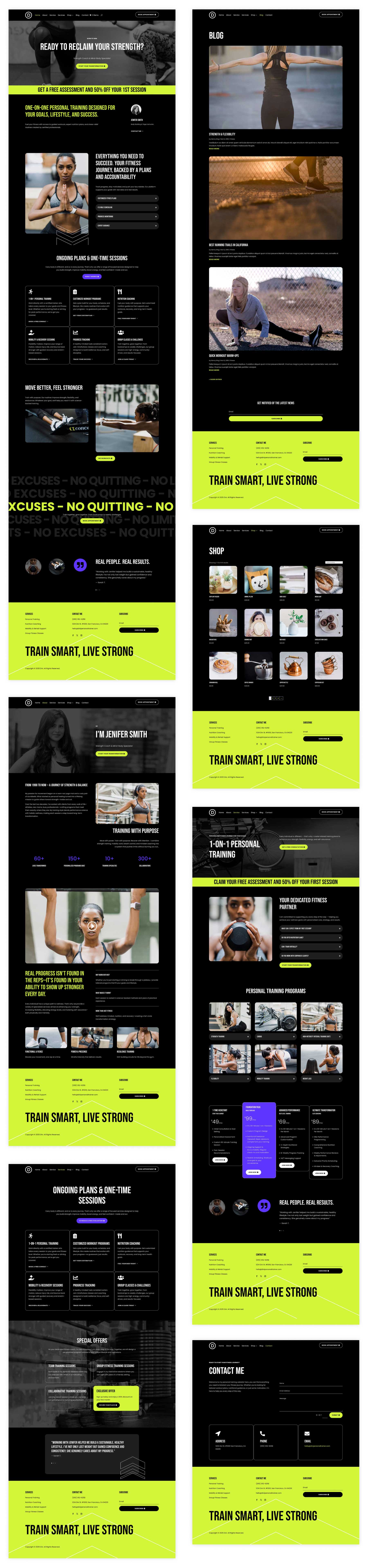 Site de pornire a antrenorului personal pentru Divi