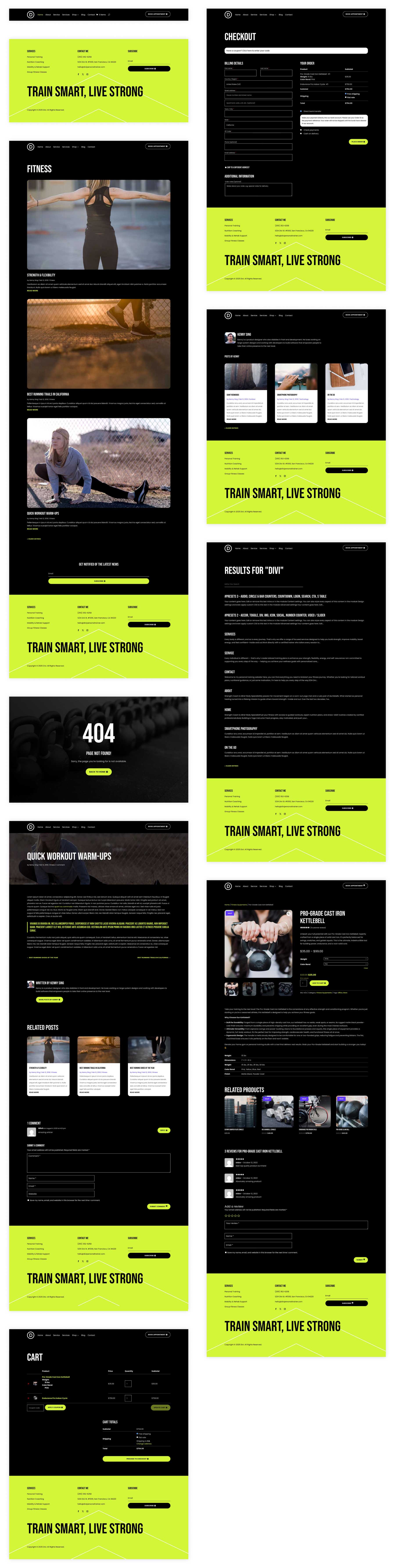 Site de pornire a antrenorului personal pentru Divi