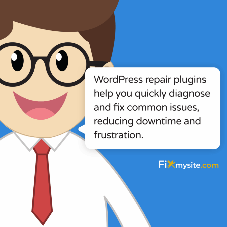 WordPress修理プラグインは、一般的な問題をすばやく診断して修正し、ダウンタイムとフラストレーションを減らすのに役立ちます