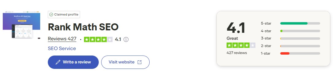 순위 수학 TrustPilot 등급