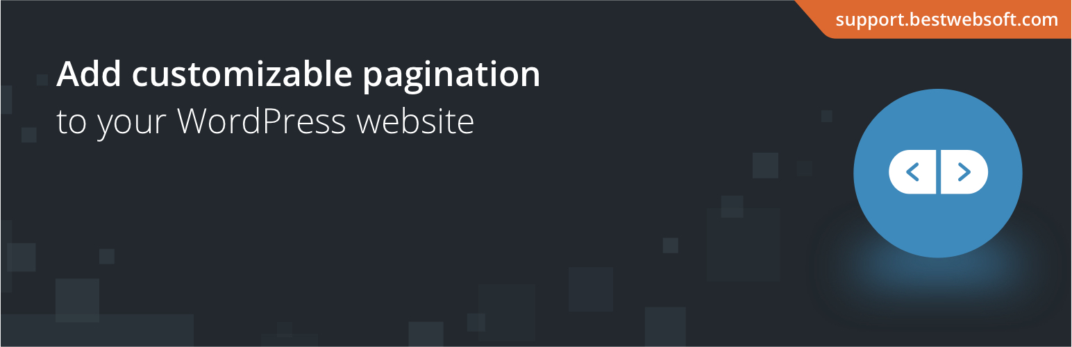 ترقيم الصفحات من قبل BestWebsoft تخصيص محتوى WordPress الفاصل والمكون الإضافي للتنقل