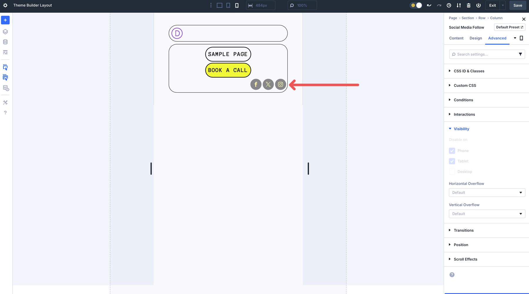 En-têtes Flexbox dans Divi 5