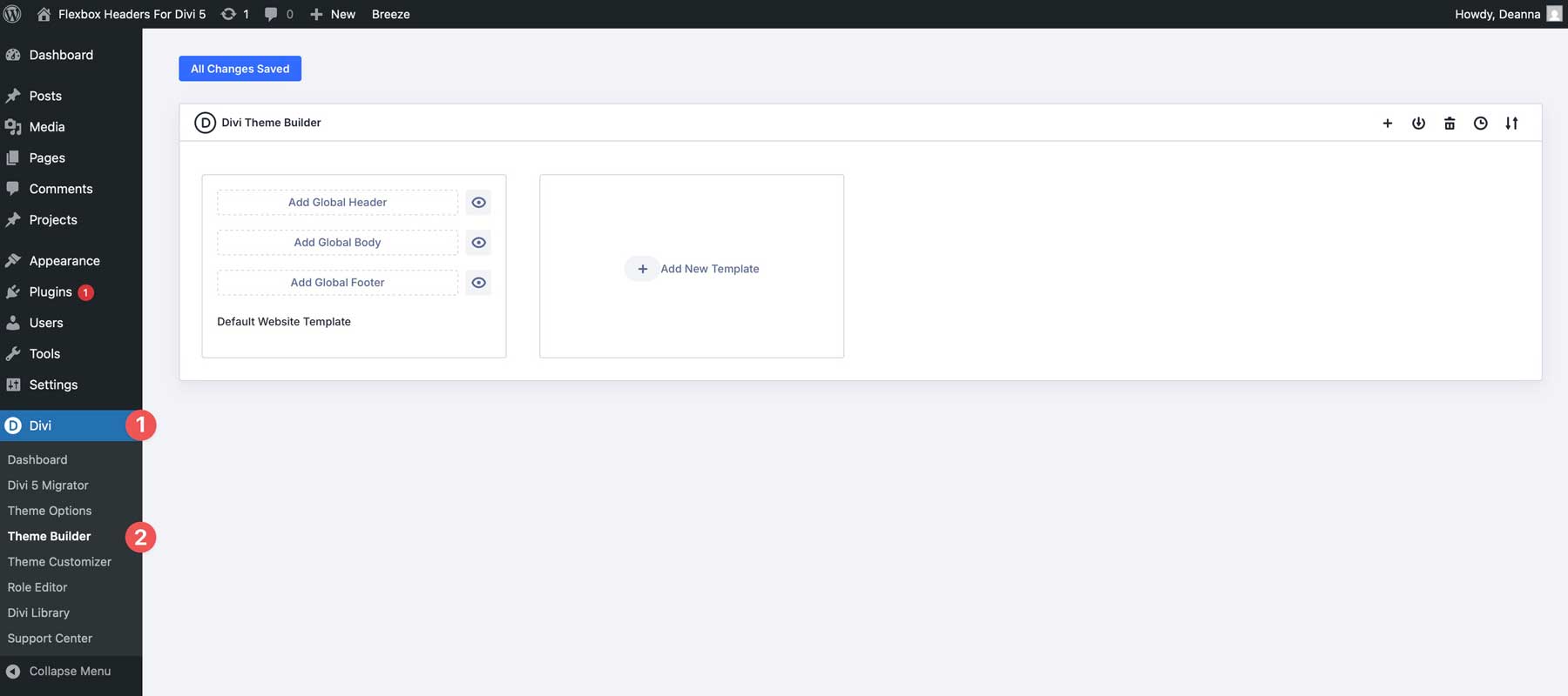 En-têtes Flexbox pour Divi 5