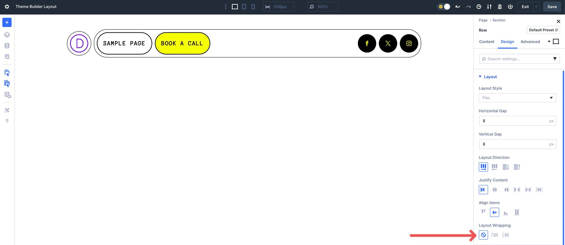 En-têtes Flexbox pour Divi 5