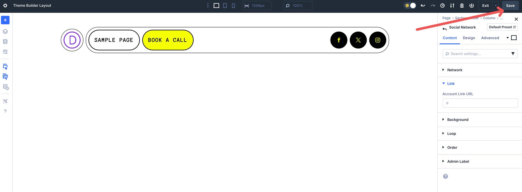 En-têtes Flexbox dans Divi 5