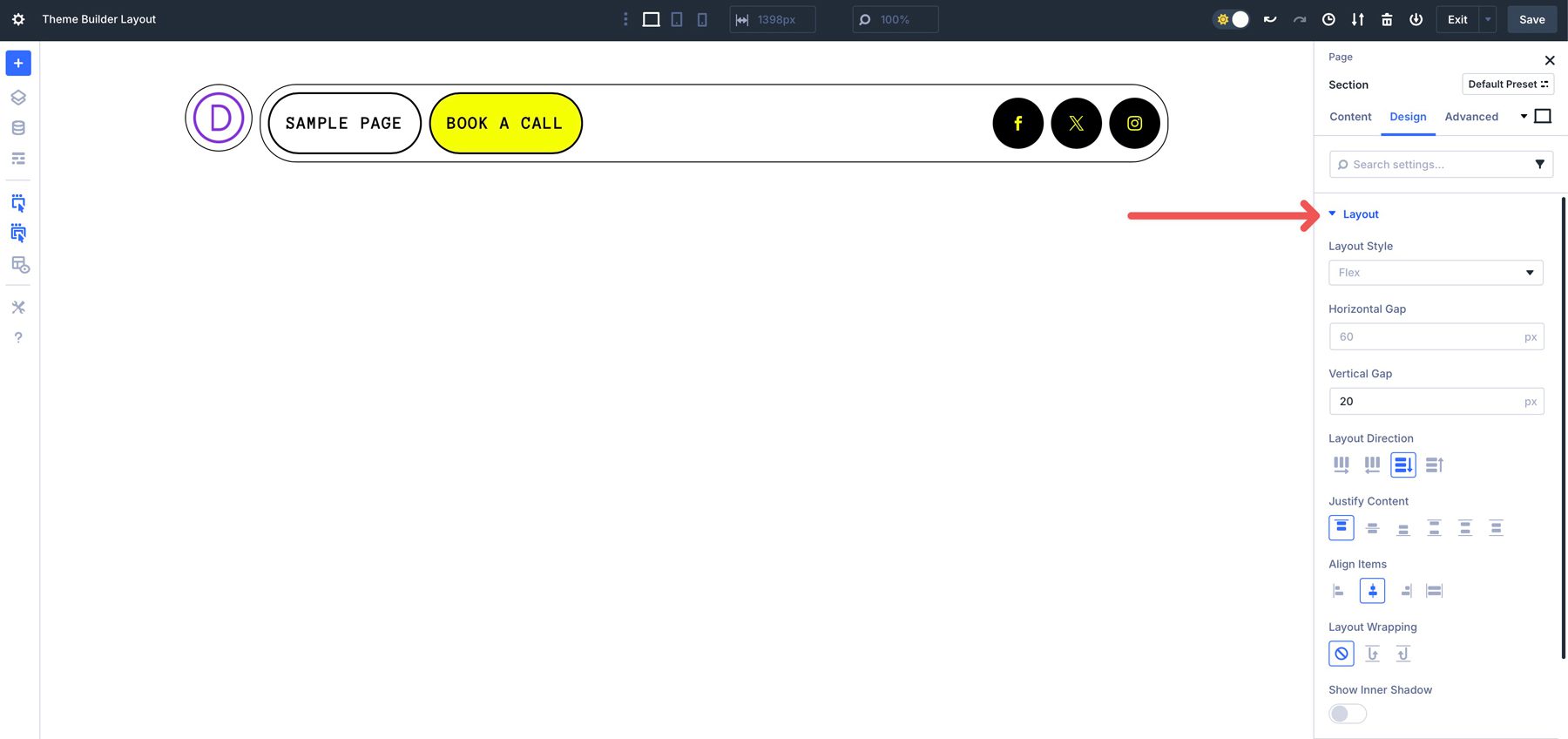 En-têtes Flexbox pour Divi 5