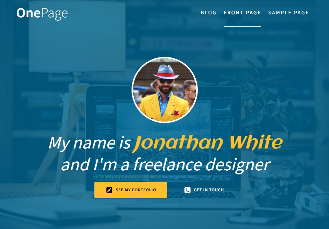 한 페이지 Express- WordPress 테마