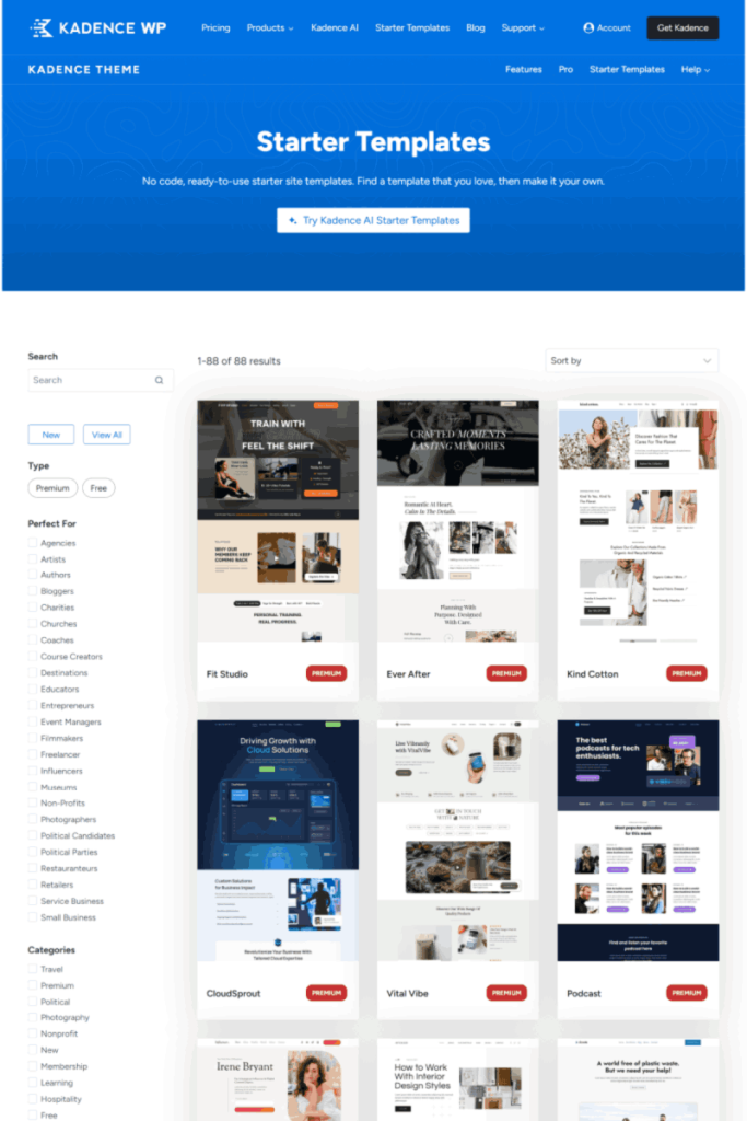 8 mejores alternativas de tema de Kadence para WordPress en 2025 1 kadence theme 1