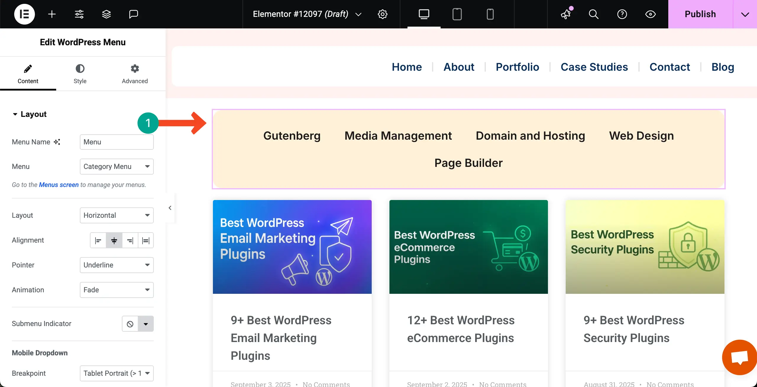 Elementor 13を使用してWordPressのカテゴリ別にブログ投稿を表示する方法 Stylize your Category Menu
