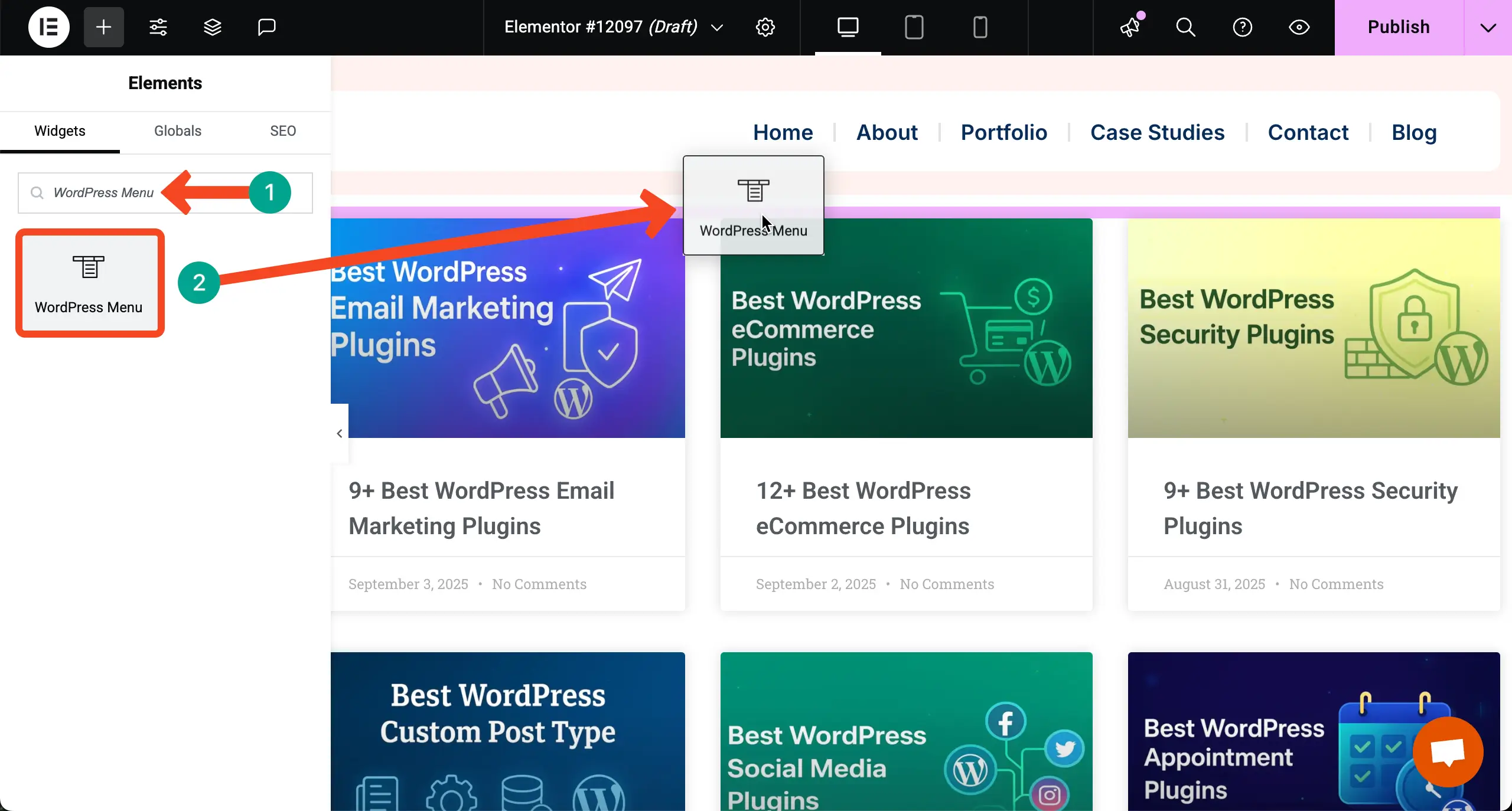 Elementor 11を使用してWordPressのカテゴリ別にブログ投稿を表示する方法 Display the Category Menu over the Posts Widget