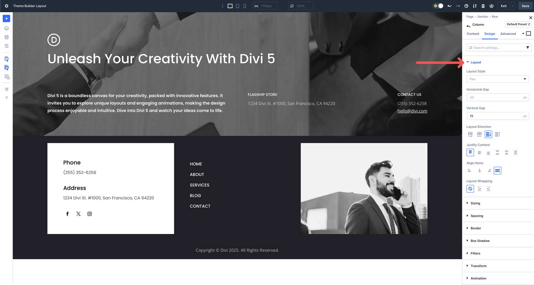 Футболки Flexbox для Divi 5