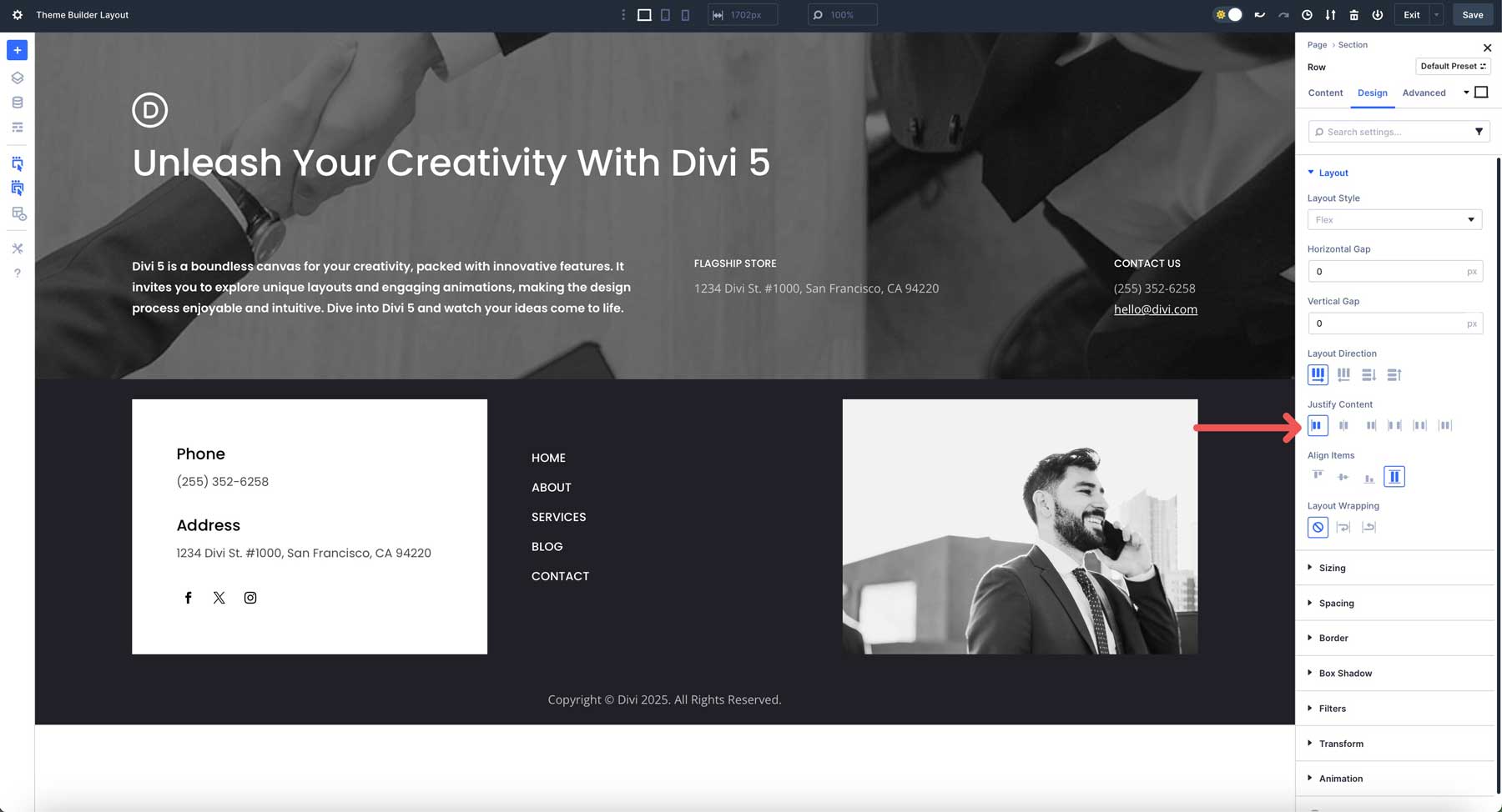 Футболки Flexbox для Divi 5
