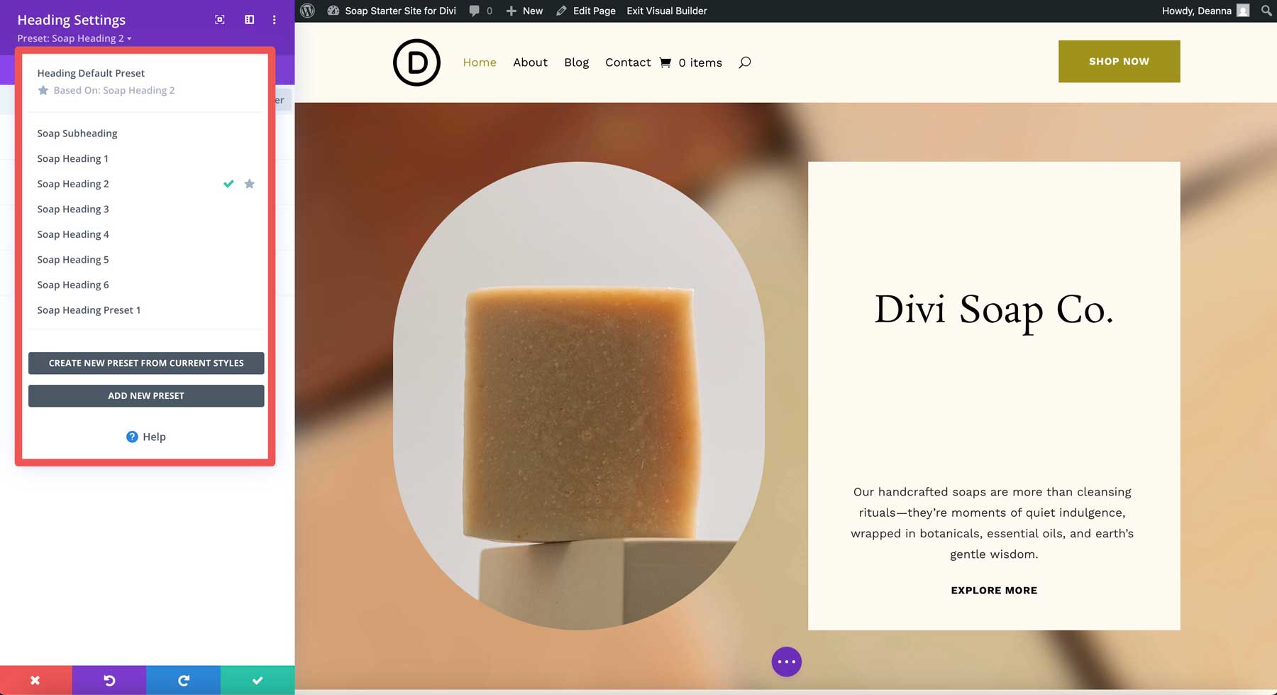 Situs starter sabun untuk divi