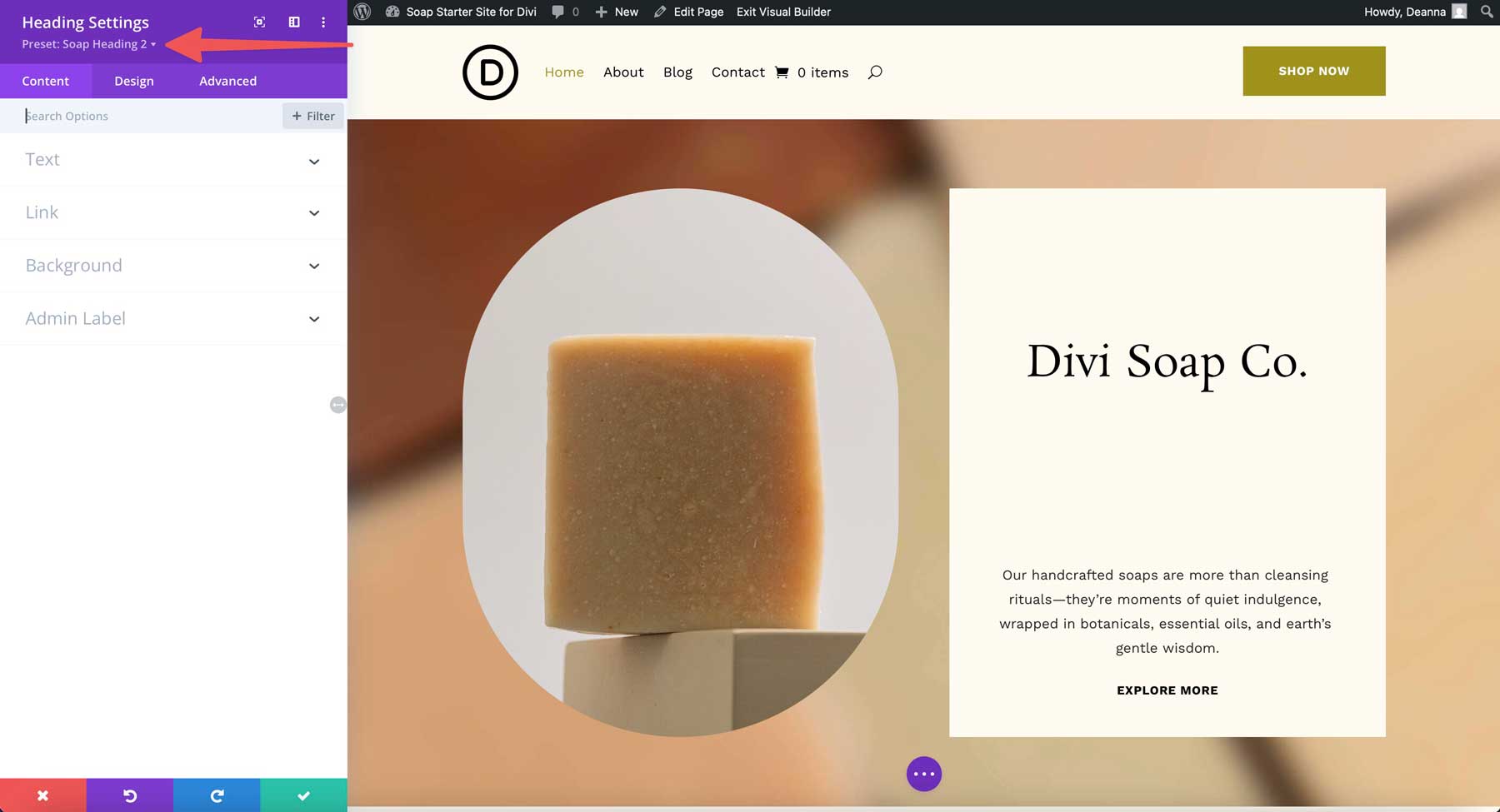 Situs starter sabun untuk divi