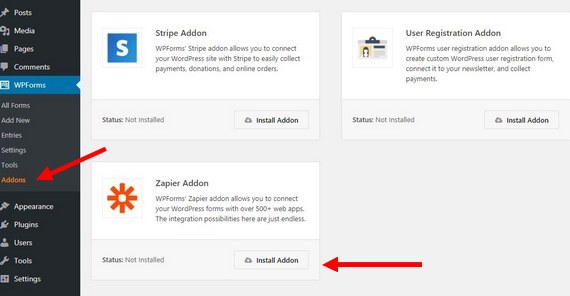 قم بتثبيت ملحق wpforms للحصول على تحميل ووردبريس على محرك جوجل