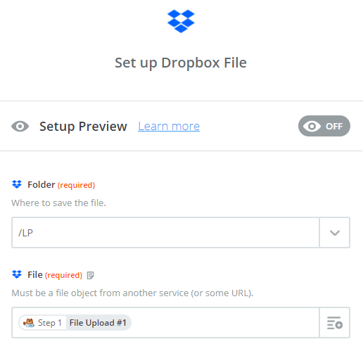 قم بإعداد حقول Dropbox لإرسال الملفات إلى موقع الويب باستخدام wpforms