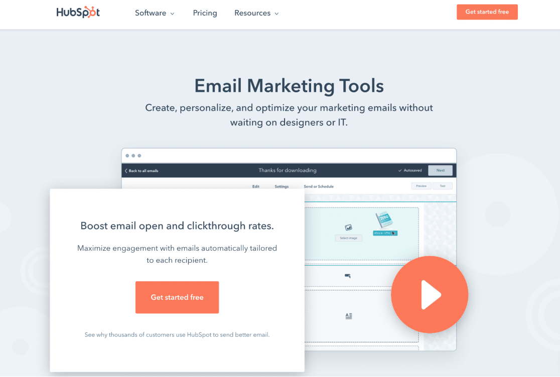 marketing par e-mail hubspot