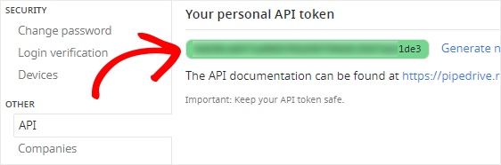 파이프드라이브 API 토큰