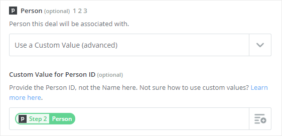 Pipedrive wordpress 양식 템플릿 새 필드