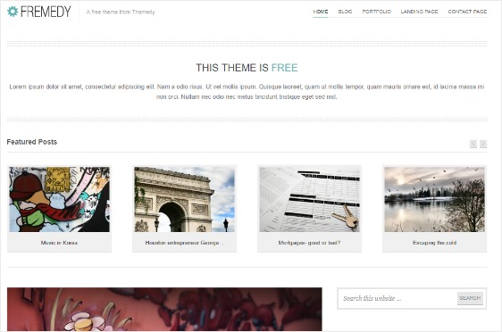 ธีม wordpress ดาวน์โหลดฟรีพร้อมตัวเลื่อนพร้อมโพสต์บล็อก