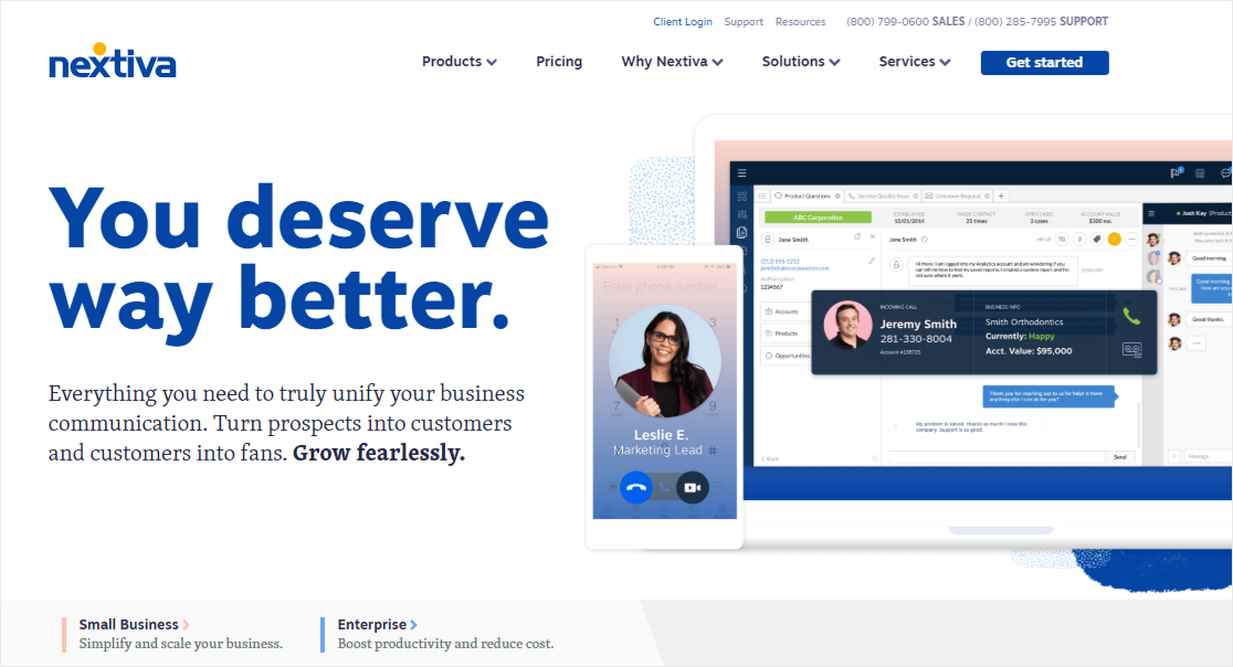 Nextiva iş VoIP hizmeti