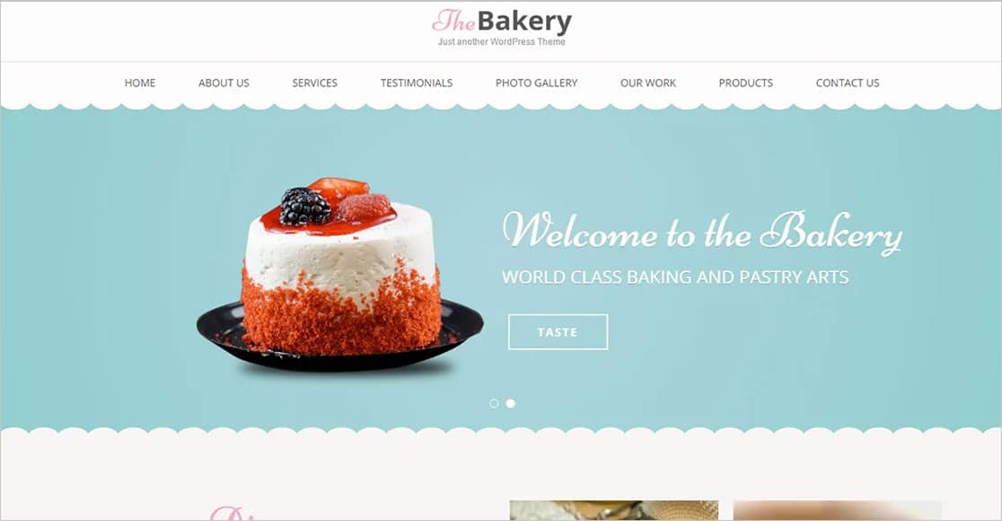 Bakes and Cakes лучшие темы для ресторанов на wordpress