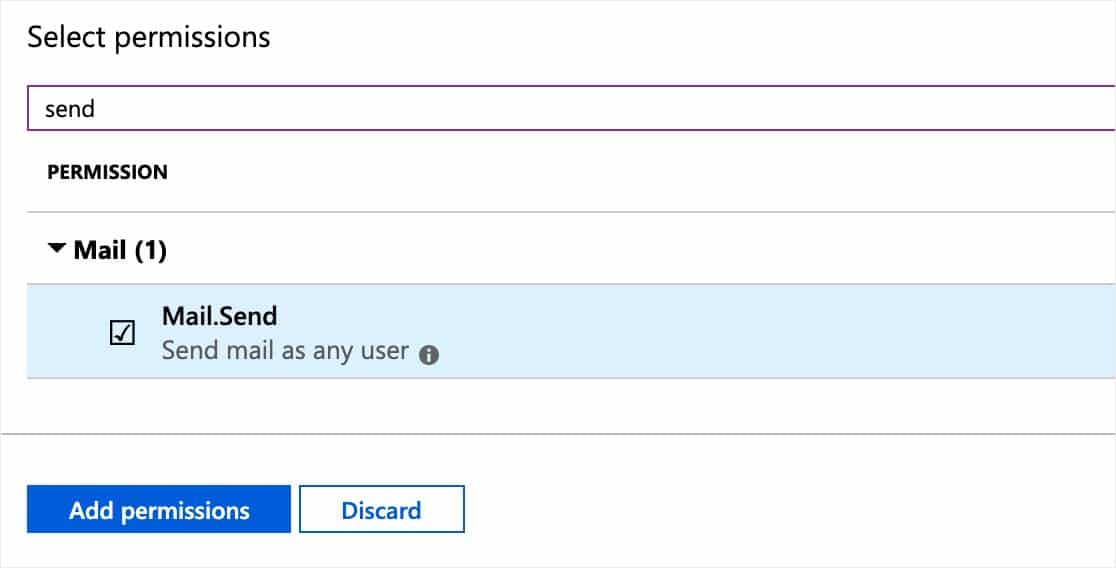 메일 보내기 권한 Outlook smtp 추가