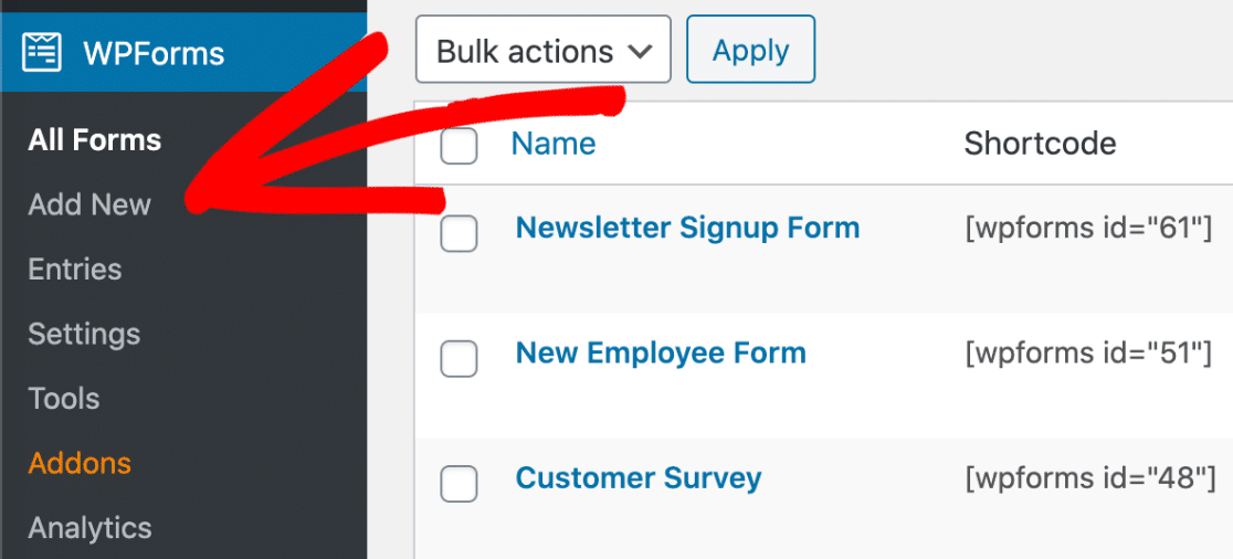 Fügen Sie ein neues Freundschaftswerben-Formular in WPForms hinzu