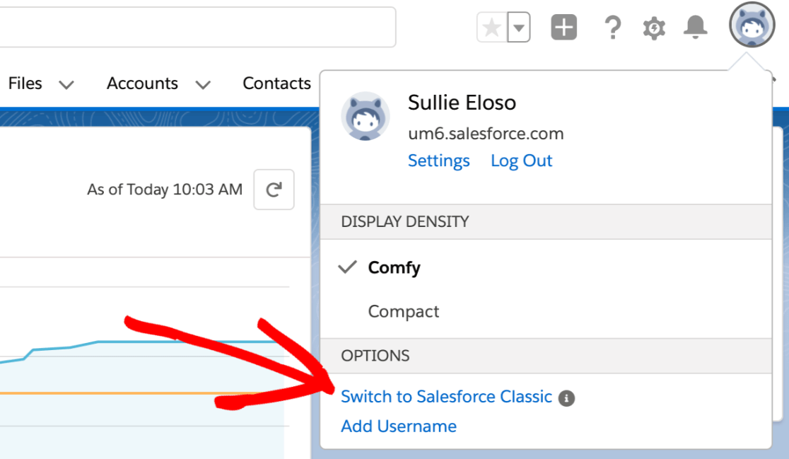 Basculer vers Salesforce classique