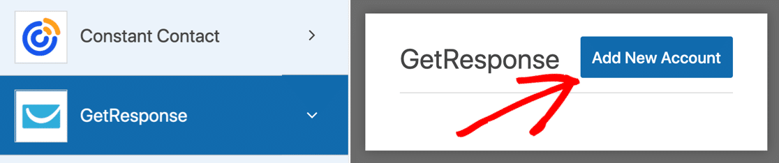 Aggiungi un account GetResponse in WordPress