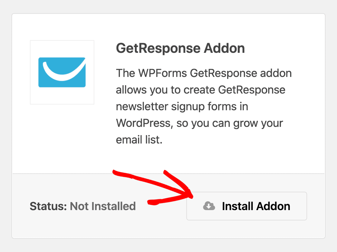 Installa il componente aggiuntivo GetResponse in WordPress