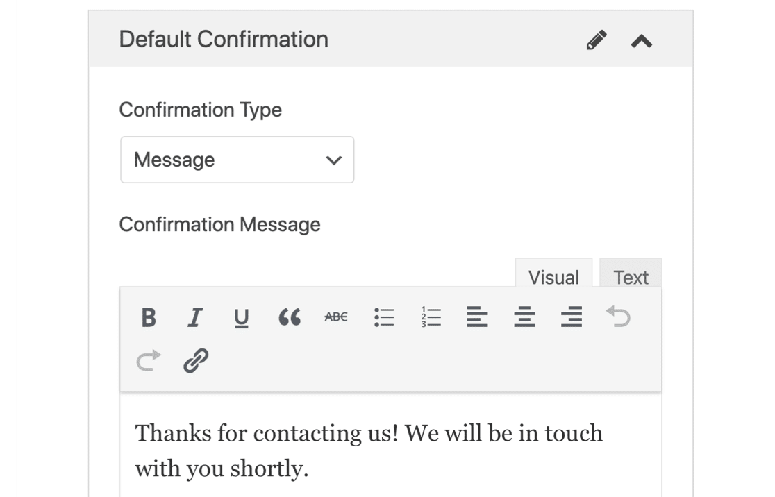 Modulo di conferma di GetResponse WordPress