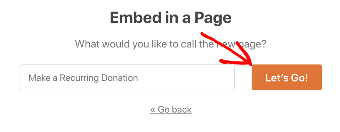 Benennen Sie Ihre Seite für wiederkehrende Zahlungen in WordPress