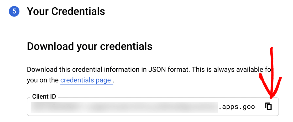 Google CloudConsoleでクライアントIDをコピーする
