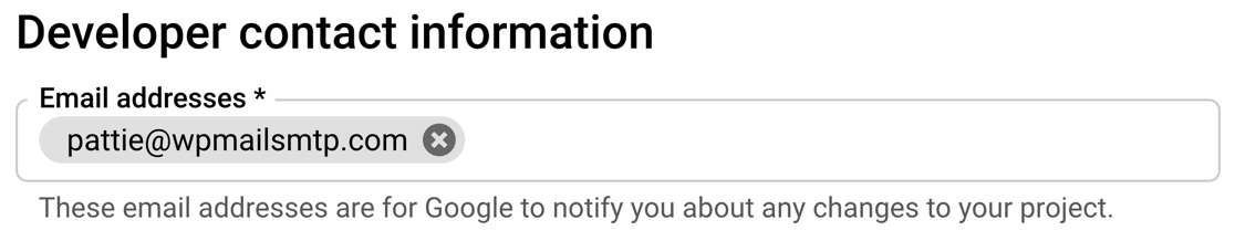 GoogleCloudで開発者のメールを設定する