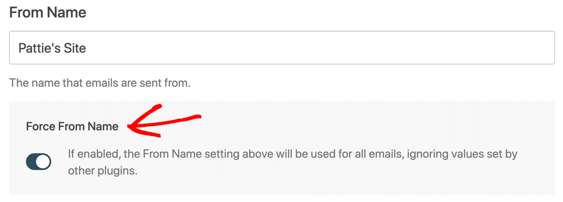 WordPressのGmailの名前から強制