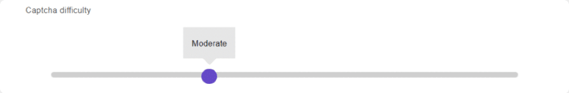hCaptcha-Schwierigkeitsgrad-Option