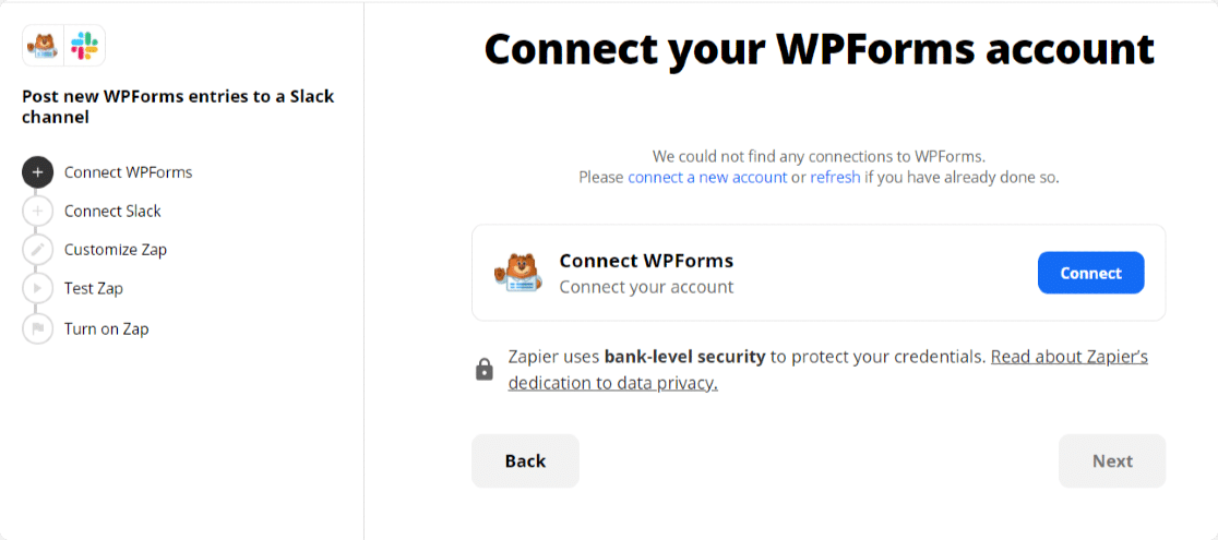 将 wpforms 连接到 zapier