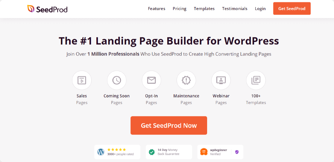 seedprod - 最好的 wordpress 登陆页面构建器